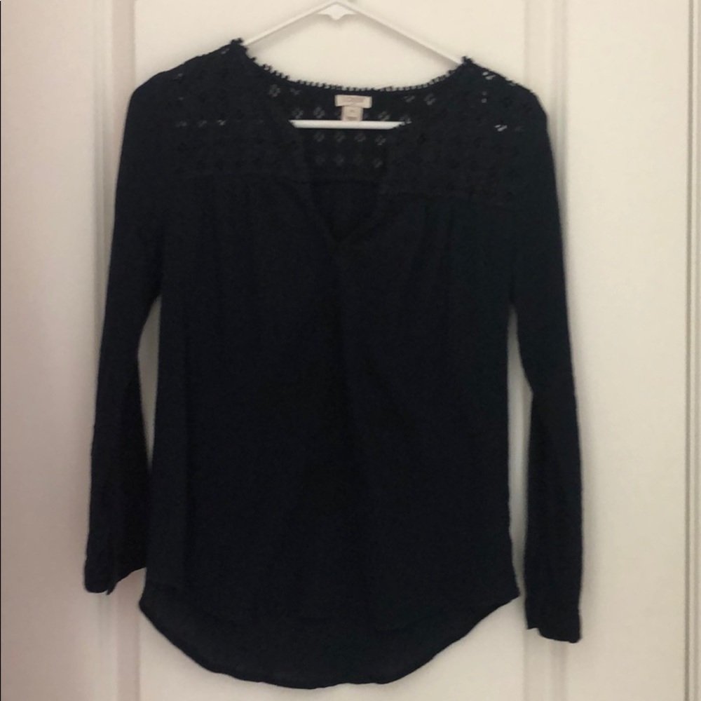 J crew navy blouse